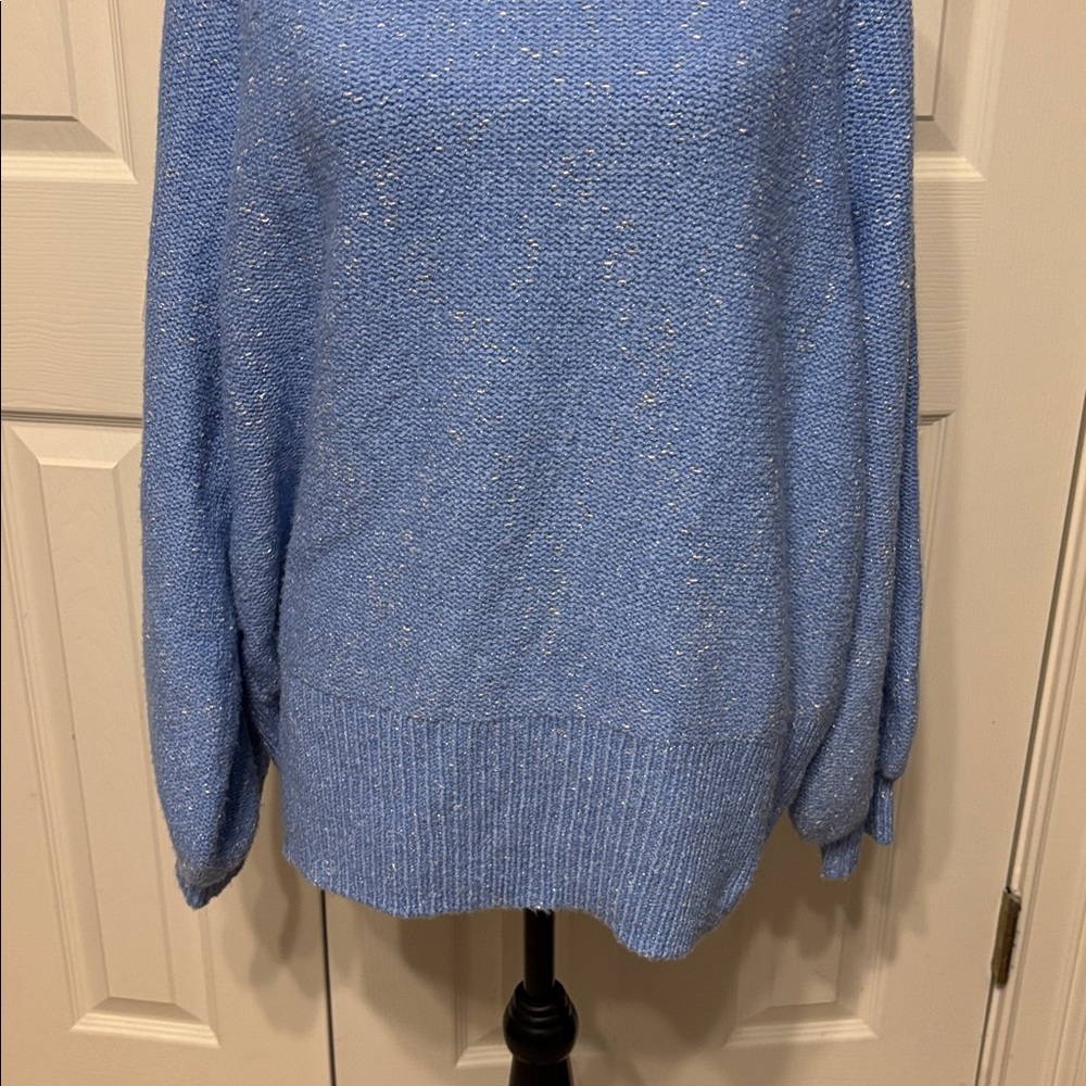 LC Lauren Conrad Plus Metallic Crewneck Sweater - Picture 3 of 9